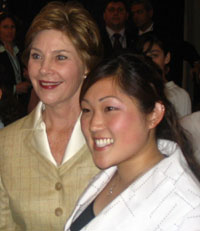 First Lady Laura Bush meets Volunteers and Their Students in Georgia
