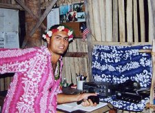 Eric Griffin was ham radio operator while serving in Kiribati