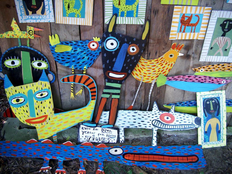 Two Bad Dogs Folk Art is hosting an opening reception for artist Rose Rosely (RPCV Ghana)