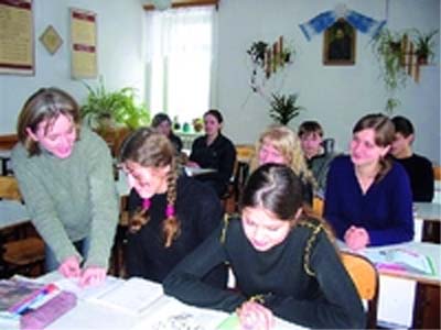 Ruth Streeter, a Peace Corps volunteer, now teaches English to young students in Ukraine, where she had a first-row seat to the so-called Orange Revolution.