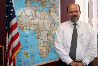 Niger RPCV Larry Bevan  is installing a VoIP phone system connecting the agency's Washington offices to those in 20 African nations