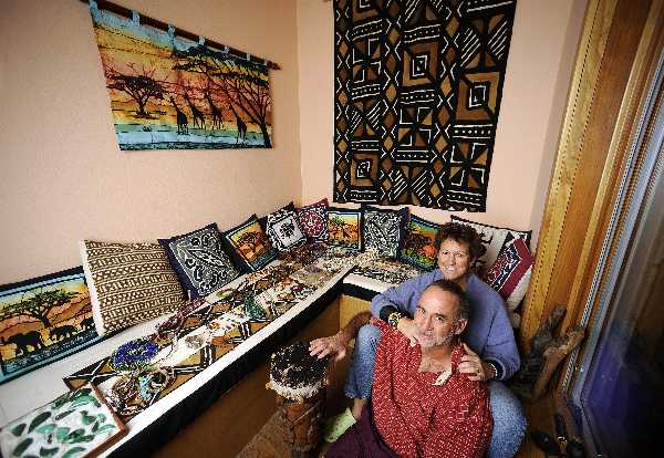 Burundi RPCV Aly and Buddy Shanks show African art and artifacts at River Oaks Gallery in Abilene Texas