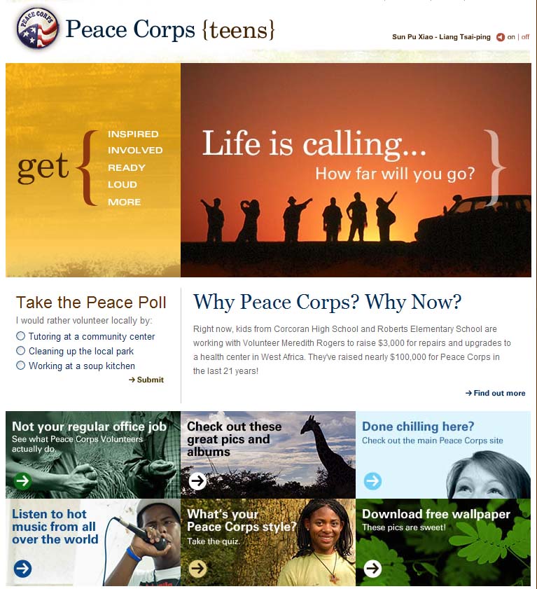 Peace Corps unveils new web site for teens